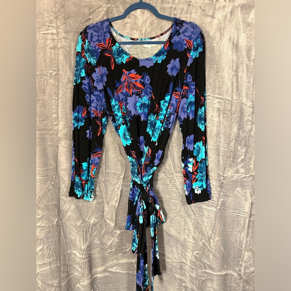 GUC Women’s Jessica London Floral Blouse With Tie Belt size 18/20